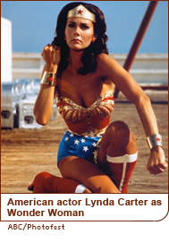 American actor Lynda Carter as Wonder Woman