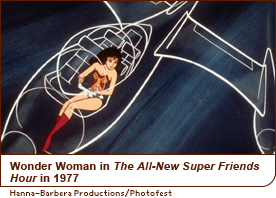 Wonder Woman in The All-New Super Friends Hour in 1977