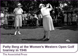 Patty Berg at the Women’s Western Open Golf tourney in 1946