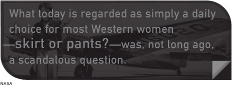 What today is regarded as simply a daily choice for most Western women—skirt or pants?—was, not long ago, a scandalous question.