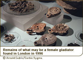 Remains of what may be a female gladiator found in London in 1996