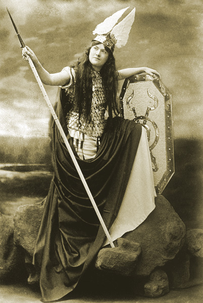 An actress posing as Brunhilde