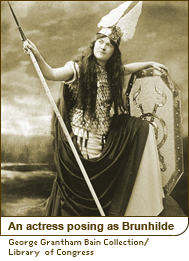 An actress posing as Brunhilde
